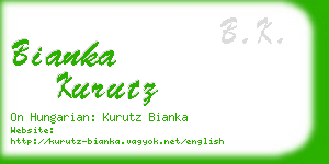 bianka kurutz business card